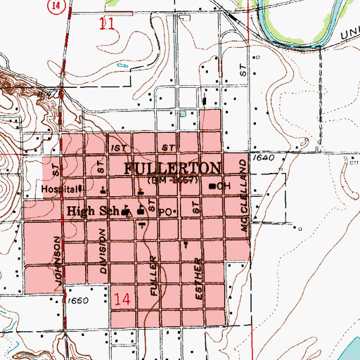 Topographic Map of Nance County Medical Clinic, NE