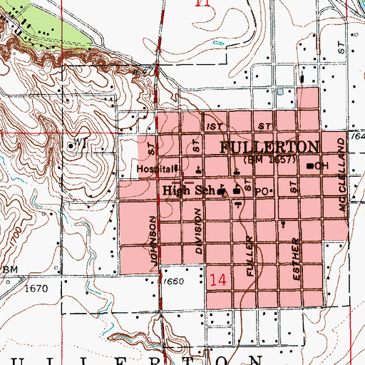 Topographic Map of Presbyterian Church, NE