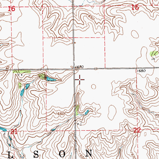 Topographic Map of Township of Wilson, NE