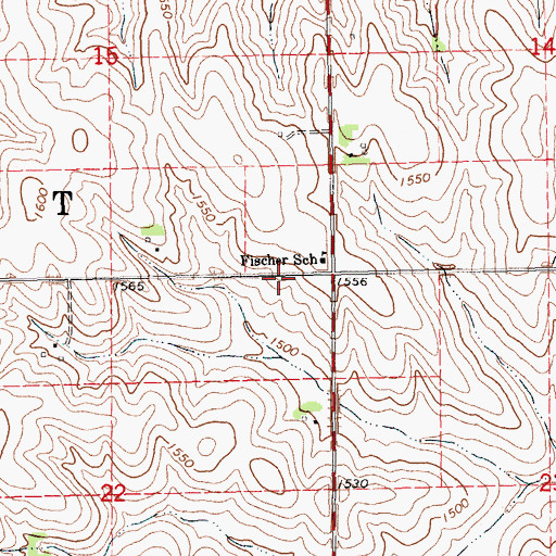 Topographic Map of Township of Grant, NE