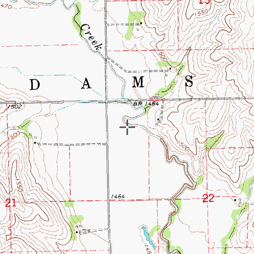 Topographic Map of Township of Adams, NE