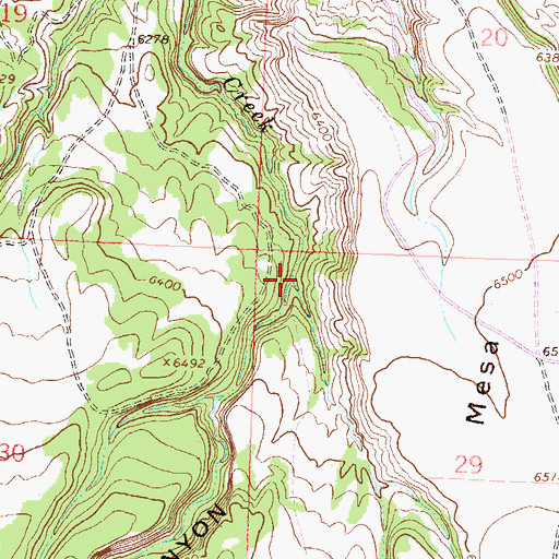 Topographic Map of Happy Canyon, CO