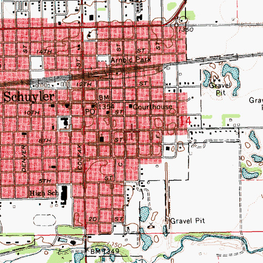 Topographic Map of Heritage Manor, NE
