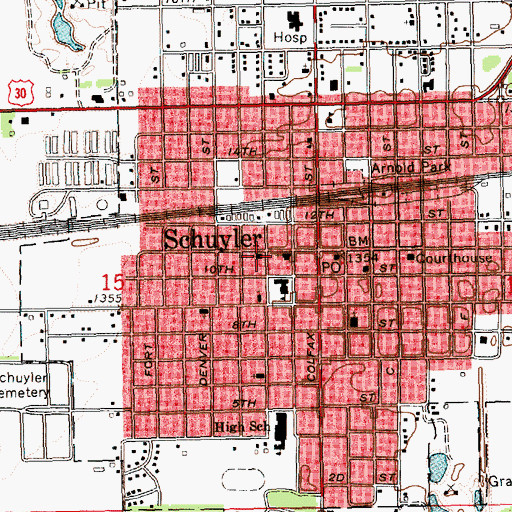 Topographic Map of Saint Marys Church, NE