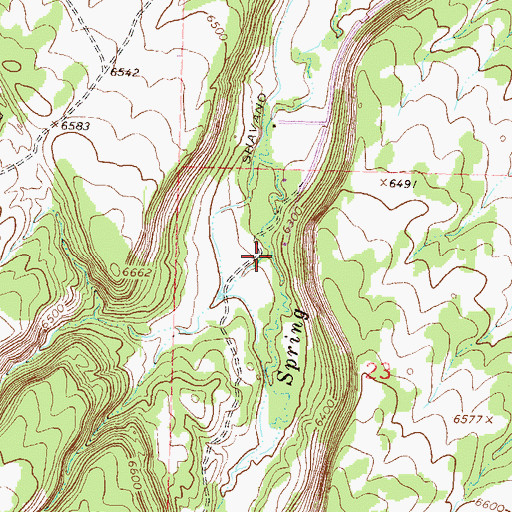 Topographic Map of DeVinney Canyon, CO