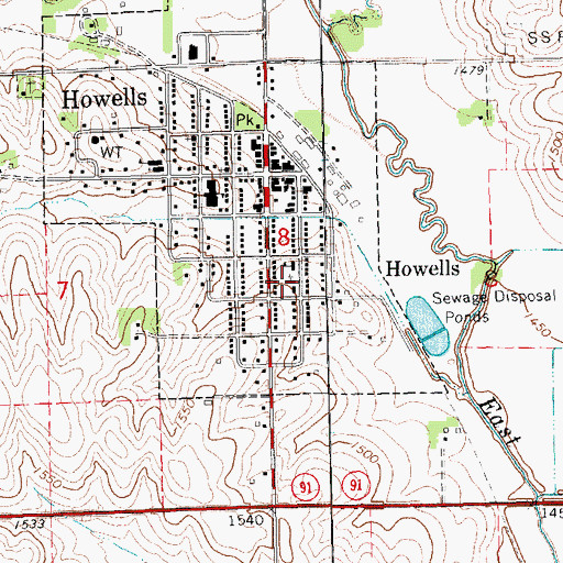 Topographic Map of Saint John Nepomucene Catholic Church, NE