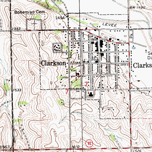 Topographic Map of Saint John Neumann Elementary School, NE