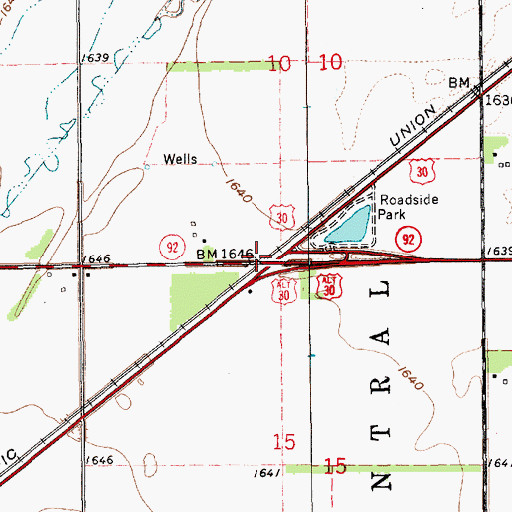 Topographic Map of Thummel, NE