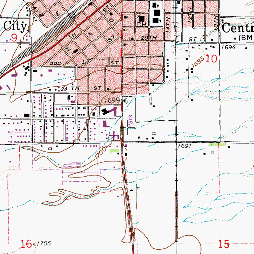 Topographic Map of Lone Tree Park, NE