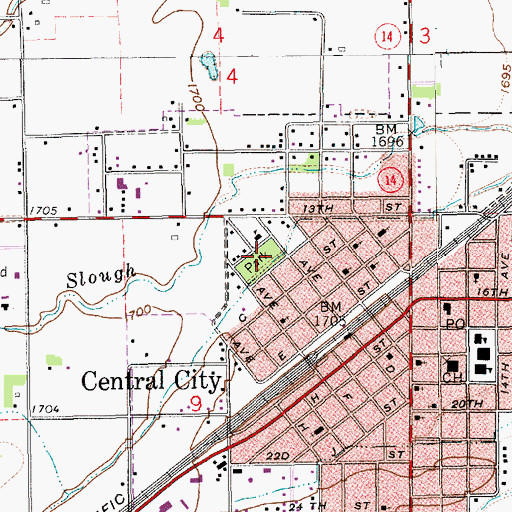 Topographic Map of North Park, NE