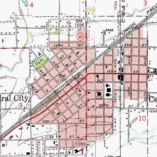 Topographic Map of Vollers Chiropractic Clinic, NE