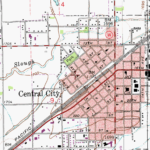 Topographic Map of Community Bible Church, NE