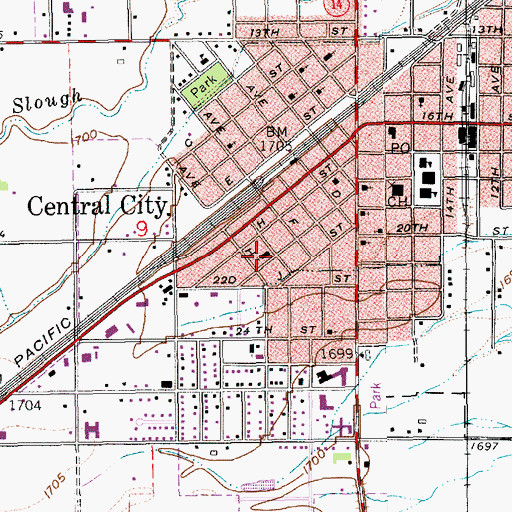 Topographic Map of Saint Pauls Lutheran Church, NE