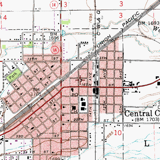 Topographic Map of Episcopal Church, NE