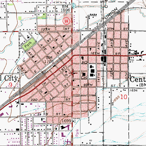 Topographic Map of Presbyterian Church, NE