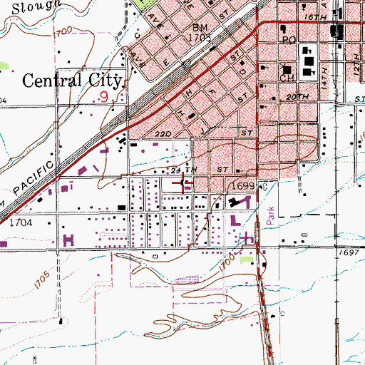 Topographic Map of Saint Michaels Catholic Church, NE