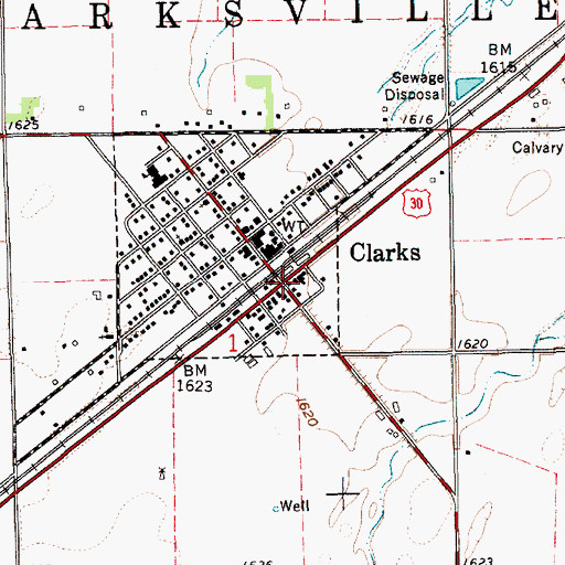 Topographic Map of Congregational Church, NE