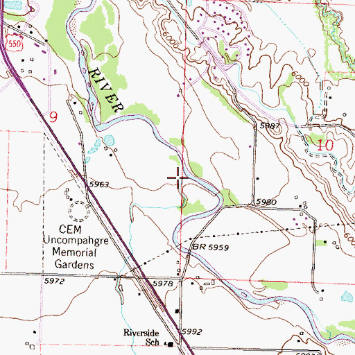 Topographic Map of Horsefly Creek, CO