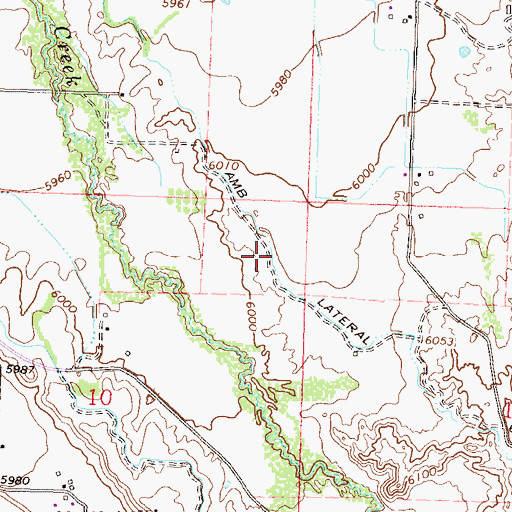 Topographic Map of A M B Lateral, CO