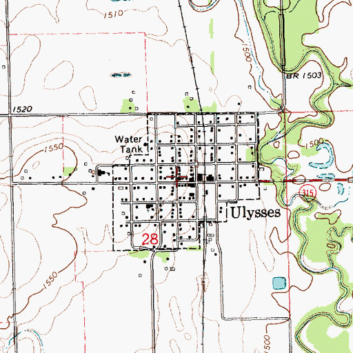 Topographic Map of United Methodist Church, NE