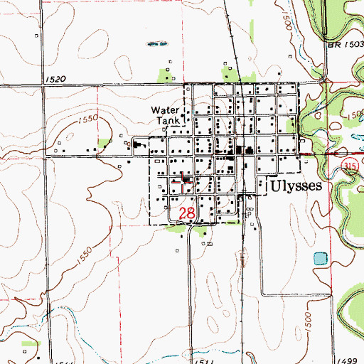 Topographic Map of Immaculate Conception Church, NE