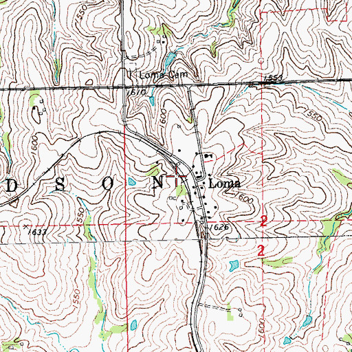 Topographic Map of Loma, NE