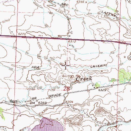 Topographic Map of A B A Lateral, CO