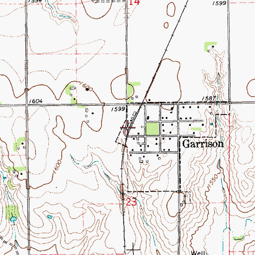 Topographic Map of Garrison, NE