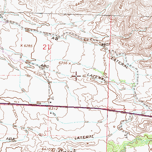 Topographic Map of A B C Lateral, CO