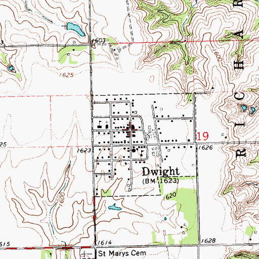 Topographic Map of United Methodist Church, NE