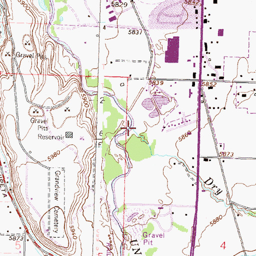 Topographic Map of Dry Cedar Creek, CO