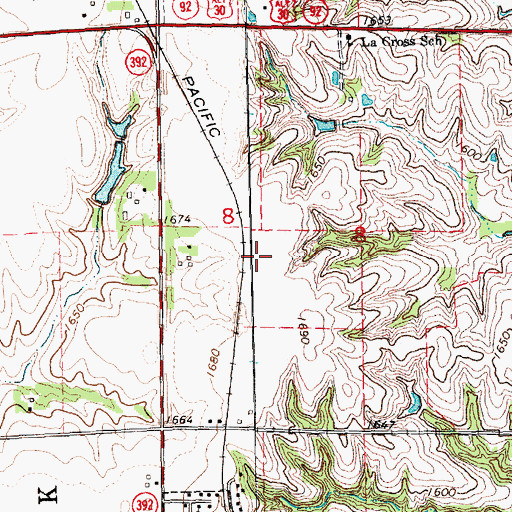 Topographic Map of Brainard, NE