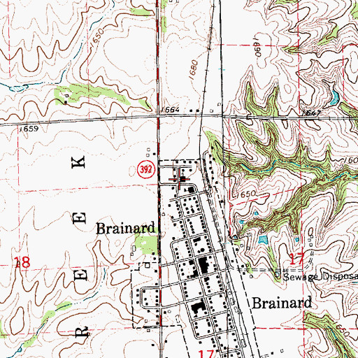 Topographic Map of Holy Trinity Catholic Church, NE