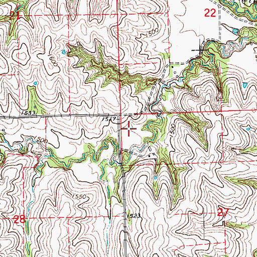 Topographic Map of Timber Point Lake, NE