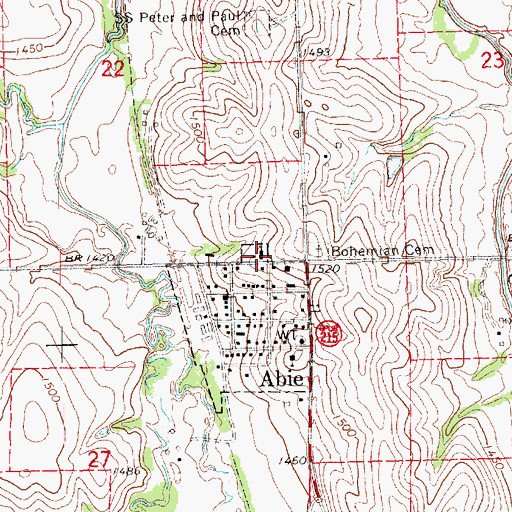 Topographic Map of Saints Peter and Paul Catholic Church, NE