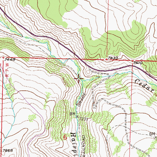 Topographic Map of Hairpin Creek, CO