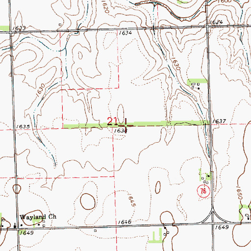 Topographic Map of Township of Hackberry, NE