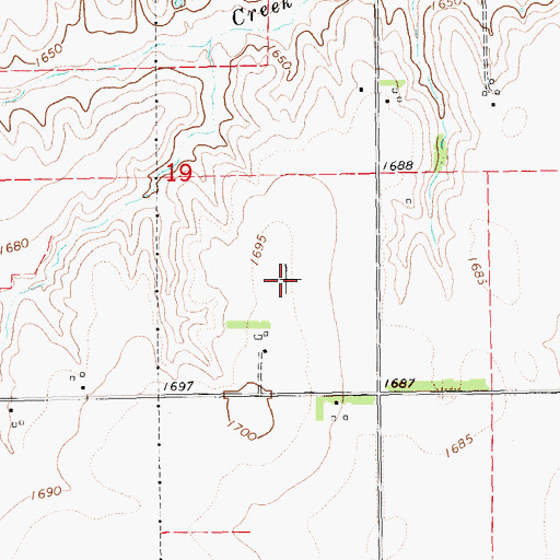 Topographic Map of Township of Osceola, NE