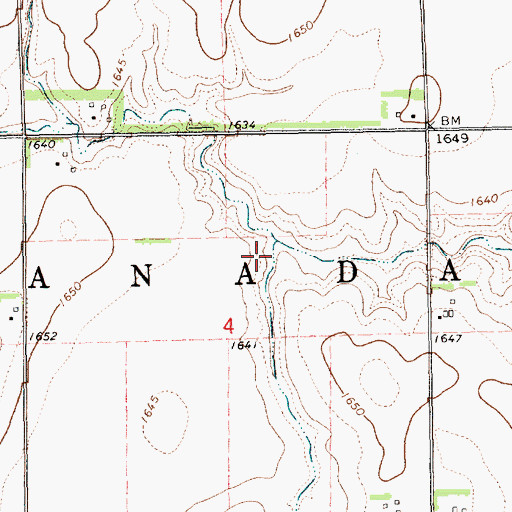 Topographic Map of Township of Canada, NE