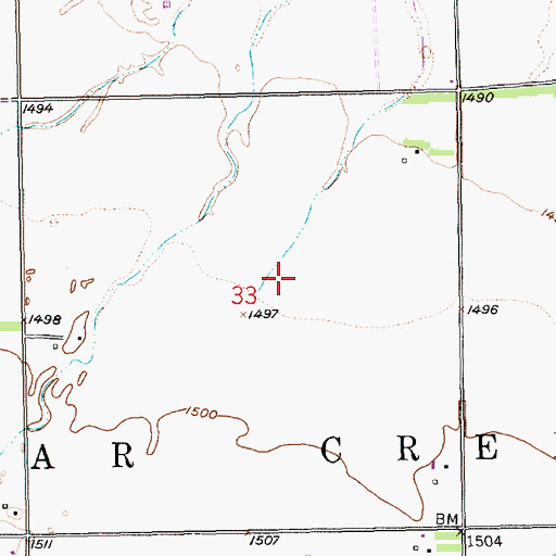 Topographic Map of Township of Clear Creek, NE