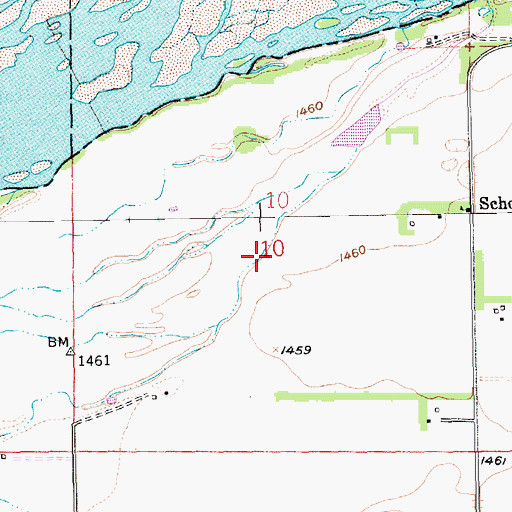 Topographic Map of Township of Island, NE