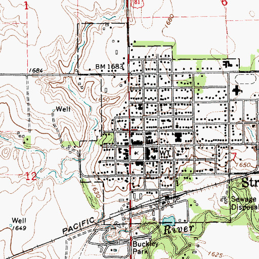 Topographic Map of Stromsburg Public Library, NE