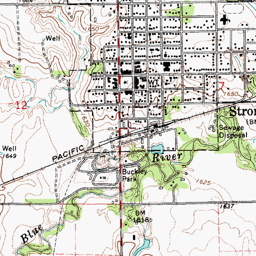 Topographic Map of Stromsburg, NE