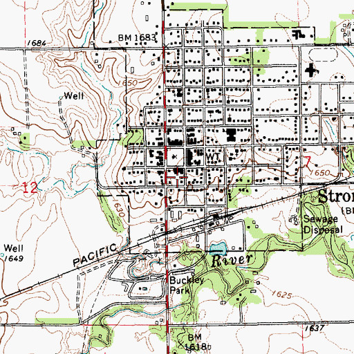 Topographic Map of Stromsburg Medical Clinic, NE