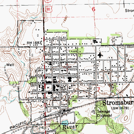 Topographic Map of Evangelical Free Church, NE