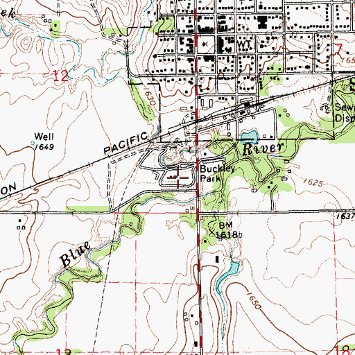 Topographic Map of The Swede Capital of Nebraska Historical Marker, NE