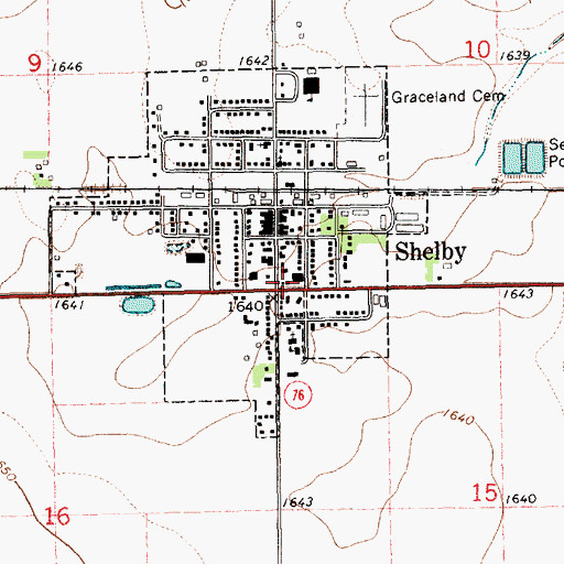 Topographic Map of Shelby Dental Care Center, NE