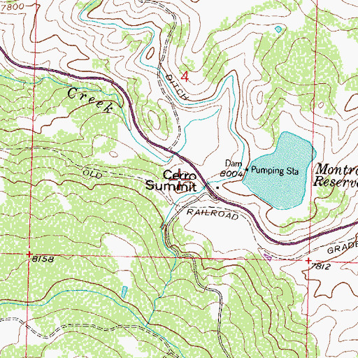 Topographic Map of Cerro Summit, CO