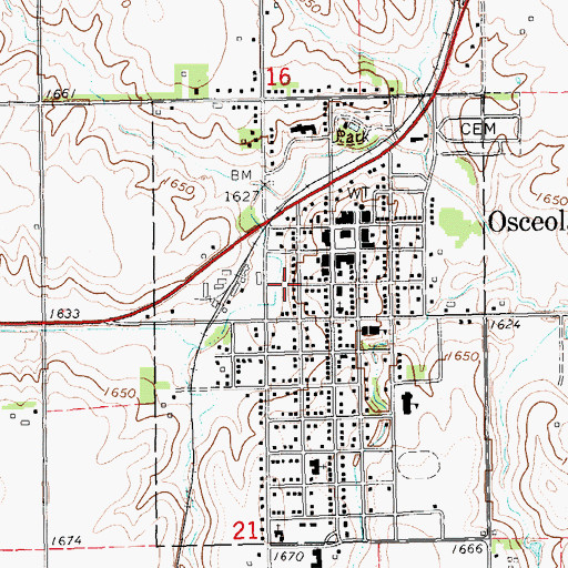 Topographic Map of Husker Co-op Elevator, NE