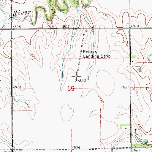 Topographic Map of Reiters Landing Strip (historical), NE